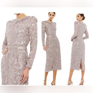 MAC DUGGAL 93595
Light Purple Embellished High Neck Puff Sleeve Dress Sz 10